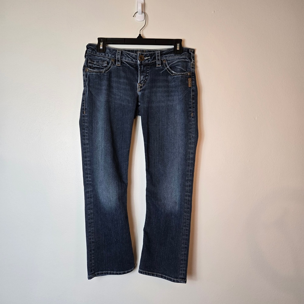 Silver Jeans Santorini Women‎ 28 Dark Indigo Straight Leg Denim L1509SA352
